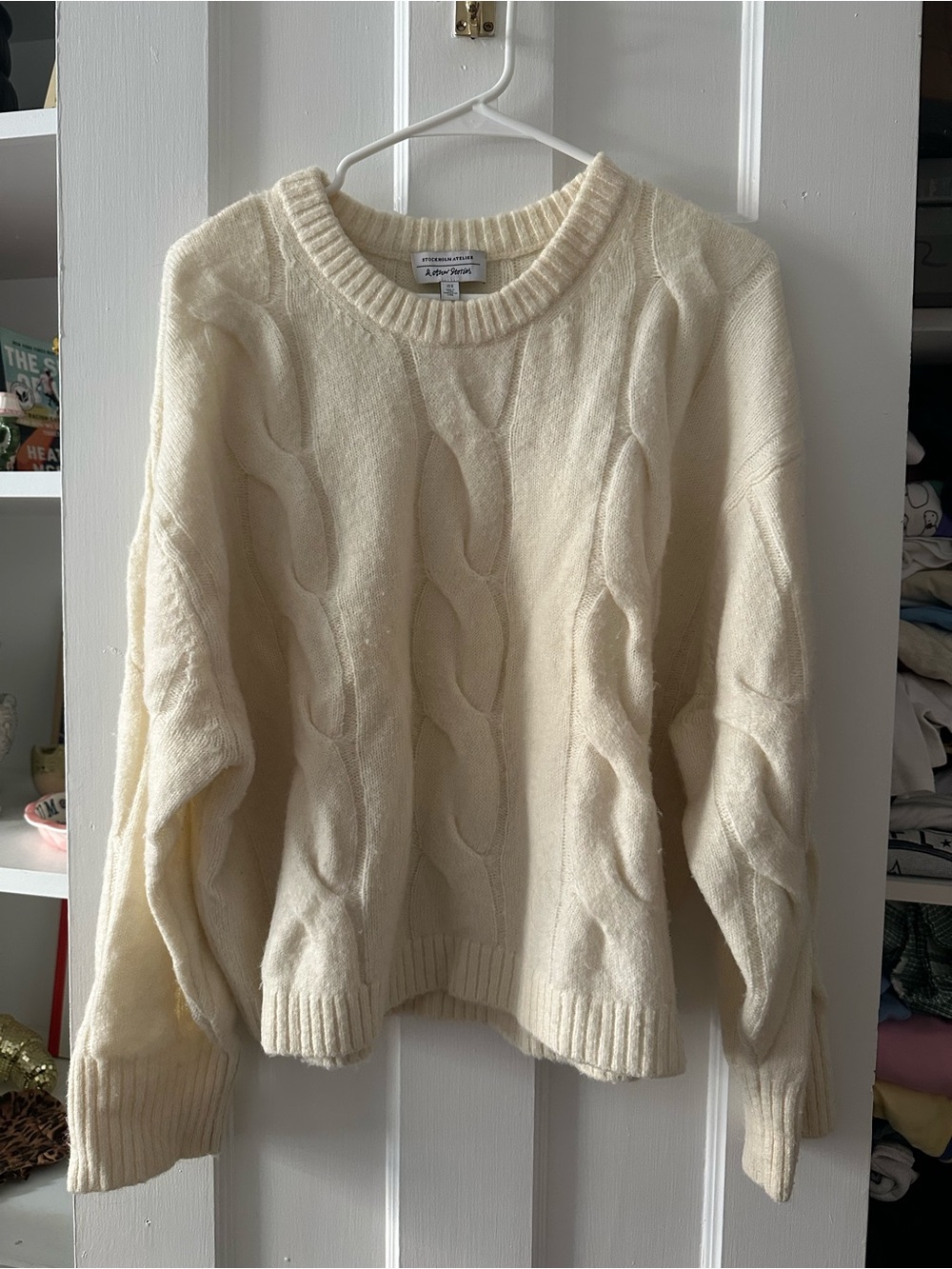 & other stories cable knit sweater